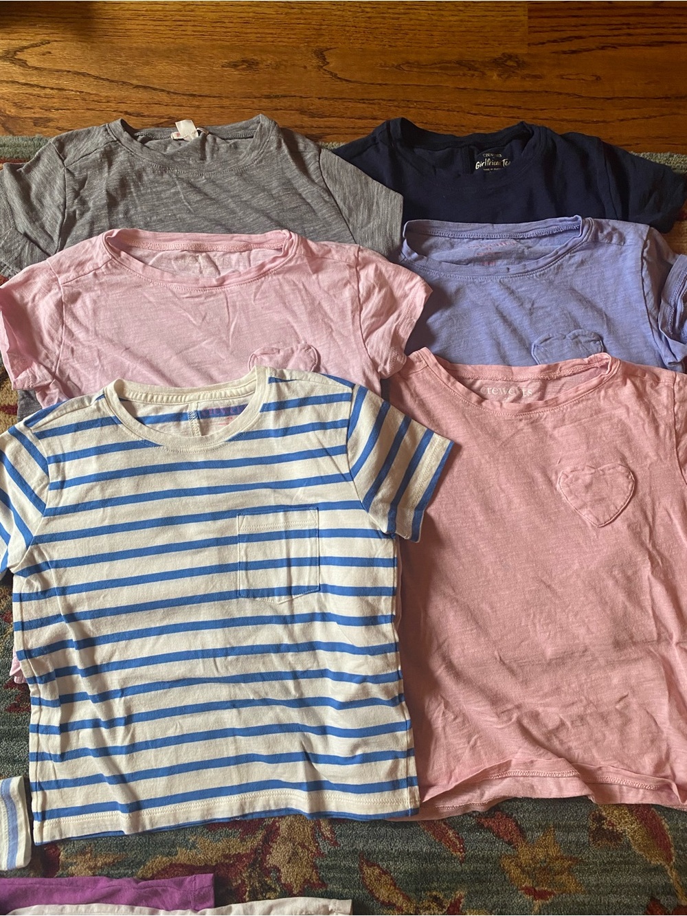 Crewcuts Girls Short-Sleeve Tee Bundle in Pink. Size S (6-7)